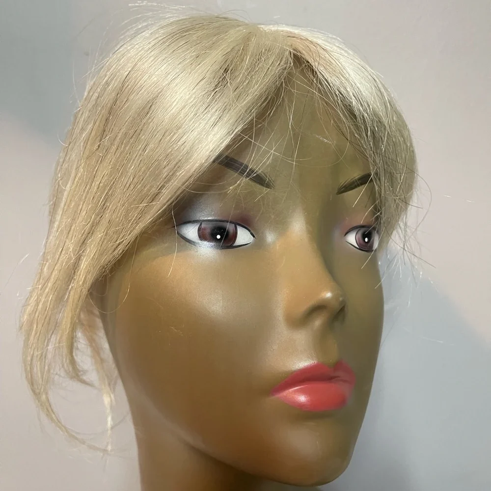 Lonai Silver Black Human Hair Topper | Real Hair Clip-In Wiglet new